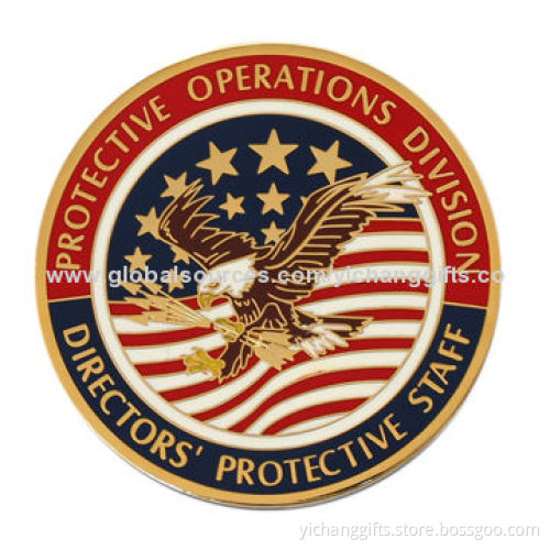 USA flag military promotional coin with soft enamel or Enamel, various sizes and shapes available